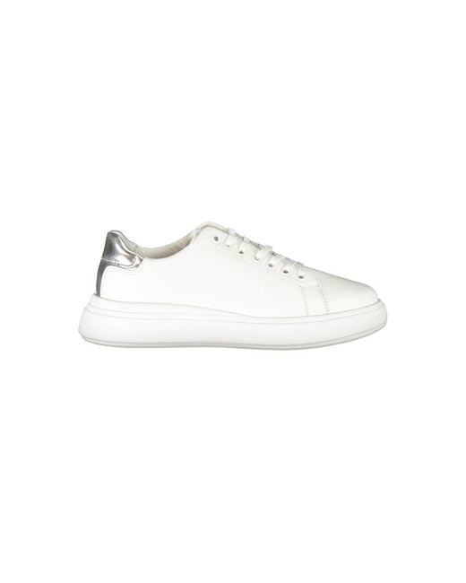 Calvin Klein White Zena Platform Sneaker Kw0Kw00326