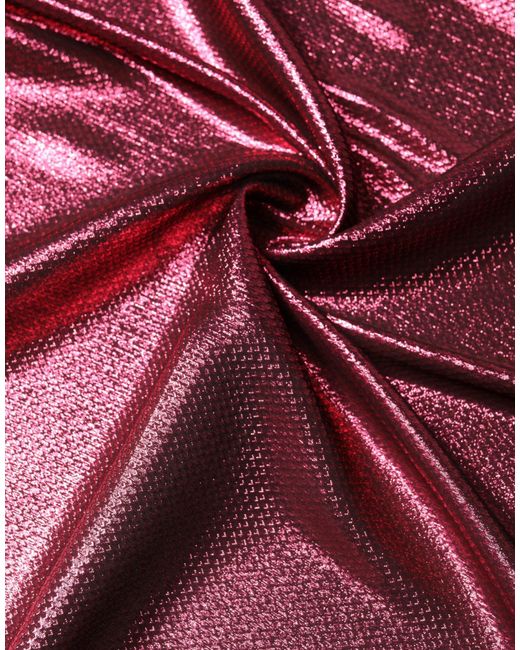 Dolce & Gabbana Purple Metallic Silk Square Foulard Scarf for men