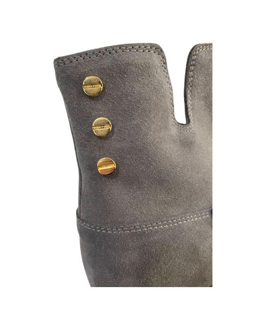 Borbonese Gray Grey Leather Boot