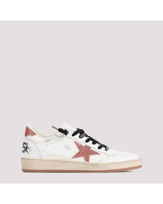 Golden Goose Deluxe Brand Pink White Cow Leather Ballstar Sneakers