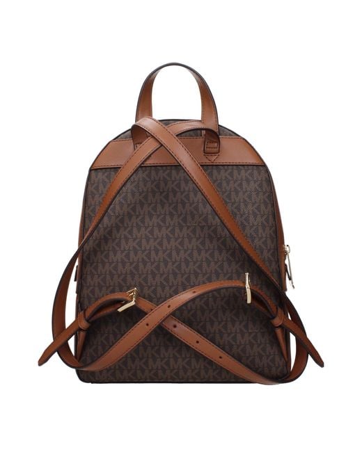 Michael Kors Brown Fabric Backpack