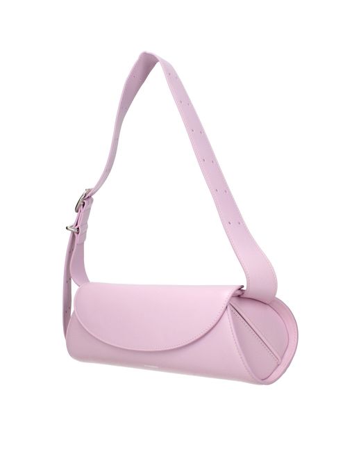 Jil Sander Pink Leather Crossbody Bag