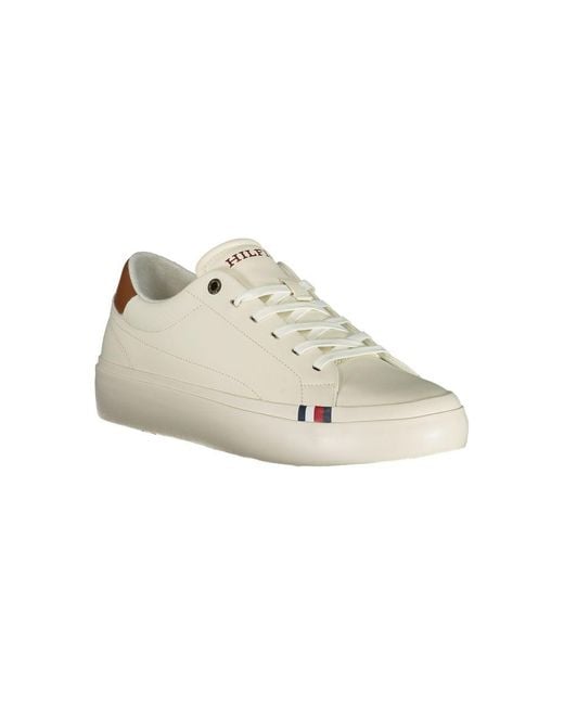 Tommy Hilfiger White Leather Lowtop Sneakers Fm0Fm03467 for men