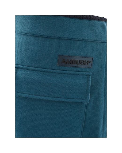 Ambush Blue Cotton Athletic Pants for men