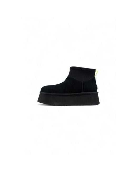 Ugg Black Suede Leather Ankle Boots