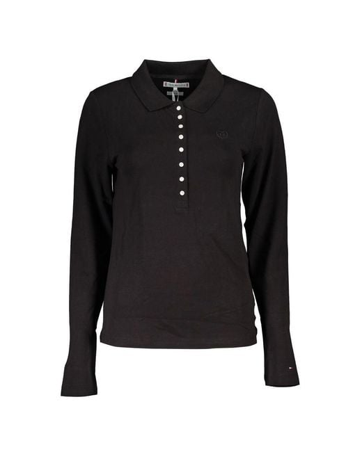 Tommy Hilfiger Black Cotton Polo 'Shirt