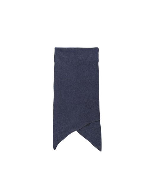 Pieces Blue Recycled Polyester Scarf