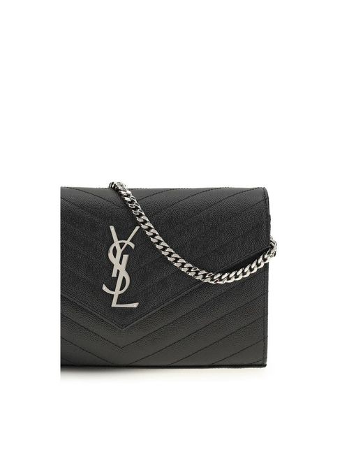Saint Laurent Black Calf Leather Bos Taurus Wallet