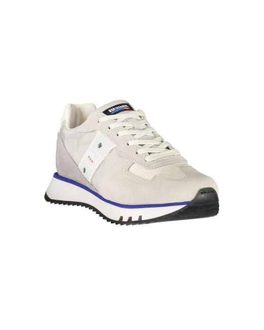 Blauer White Leather Sneaker for men