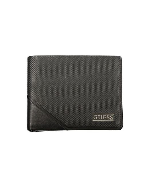 Guess Black Leather Wallet for men
