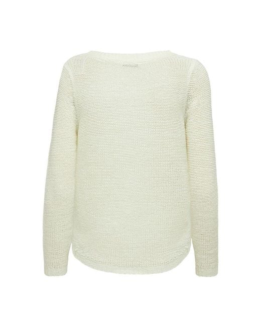 ONLY White Polyester Sweater