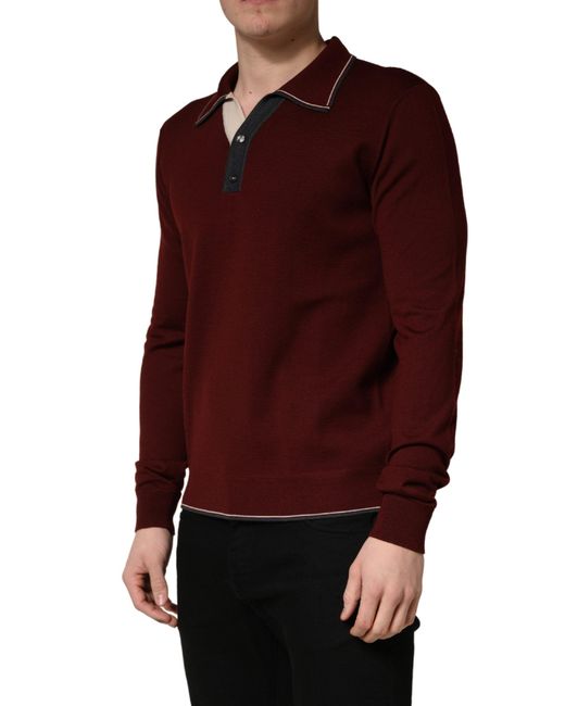 Dolce & Gabbana Red Maroon Re for men