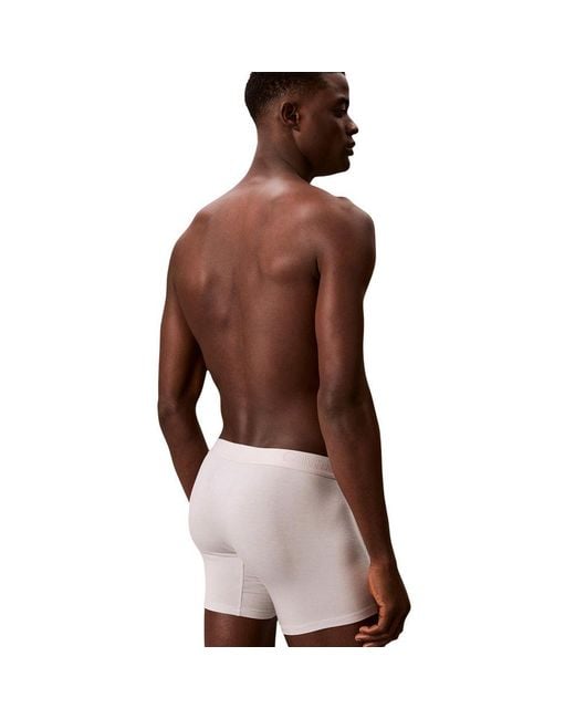 Calvin Klein Pink Gray Lyocell Boxers for men