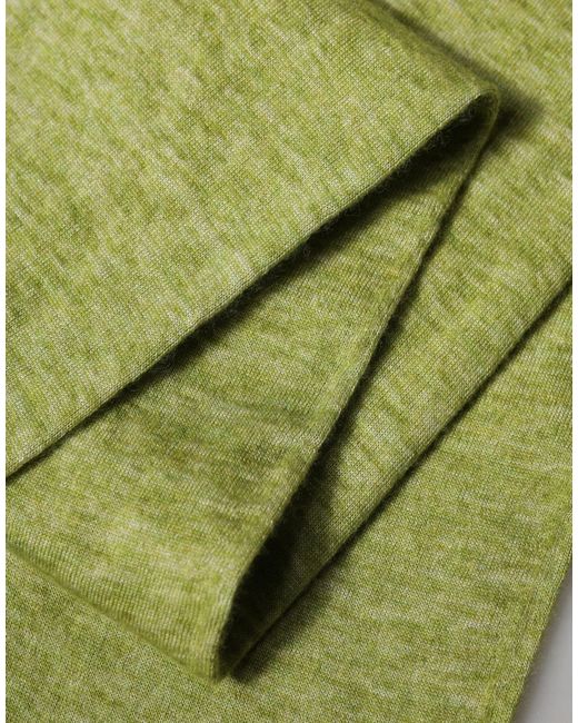Dolce & Gabbana Green Cashmere Knitted Neck Foulard 280Cm X11Cm Scarf for men