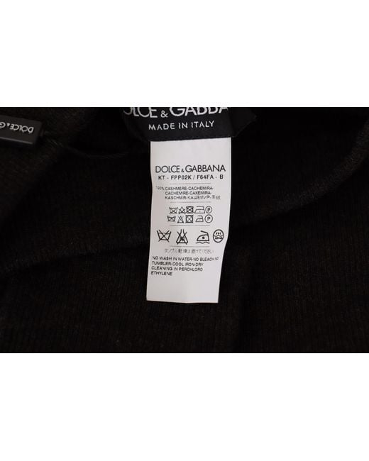 Dolce & Gabbana Black Elegant Cashmere Tights