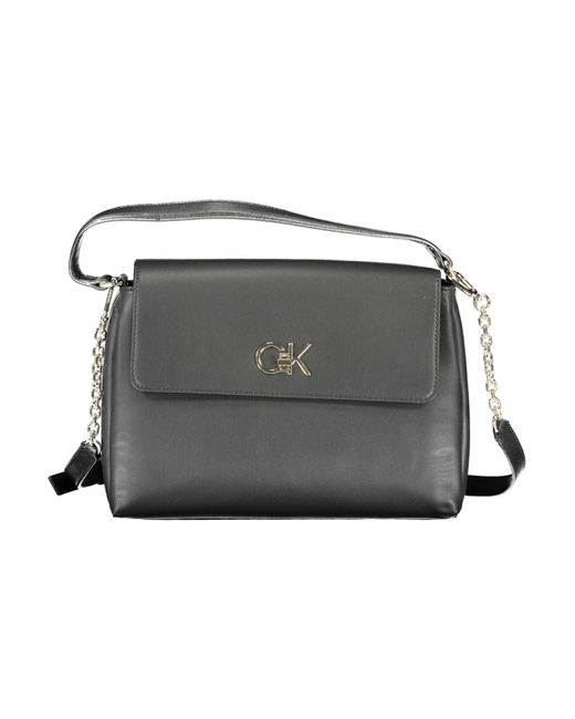 Calvin Klein Black Elegant Shoulder Handbag