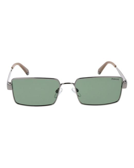 Polaroid Green Gray Metal Sunglasses for men