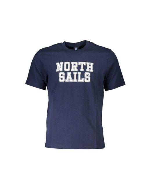 North Sails Blue Cotton T-Shirt for men