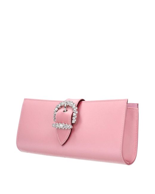 Jimmy Choo Pink Satin Clutch Bags