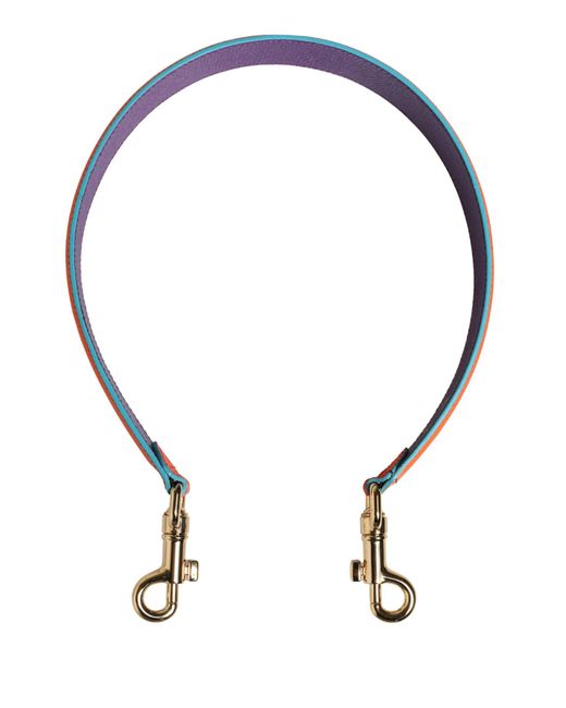 Dolce & Gabbana Blue Calf Leather Bag Accessory Shoulder Strap