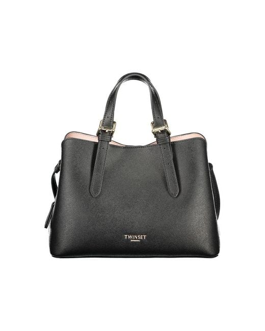 Twinset Black Twinset Polyurethane Handbag