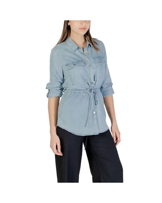 ONLY Blue Tencel Shirt