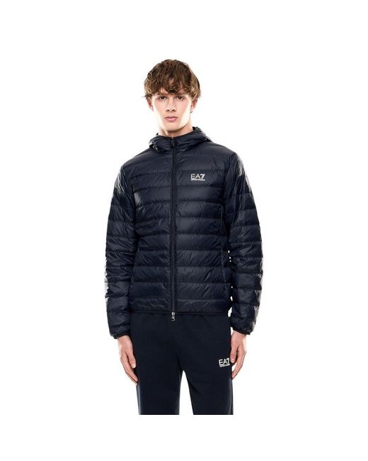 EA7 Blue Polyamide Shell Jacket for men