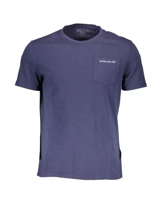 Guess Blue Cotton T-shirt for men