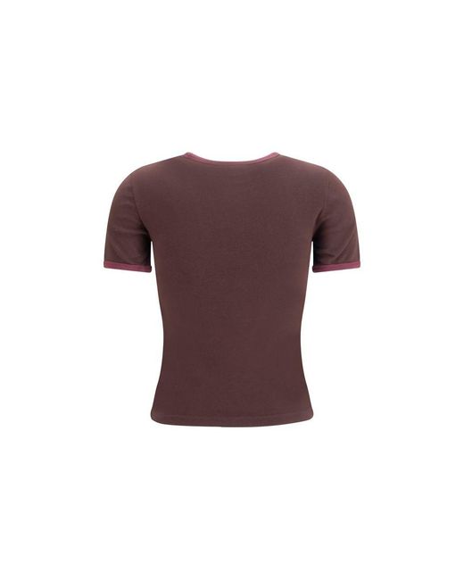 Courreges Purple Brown Cotton T