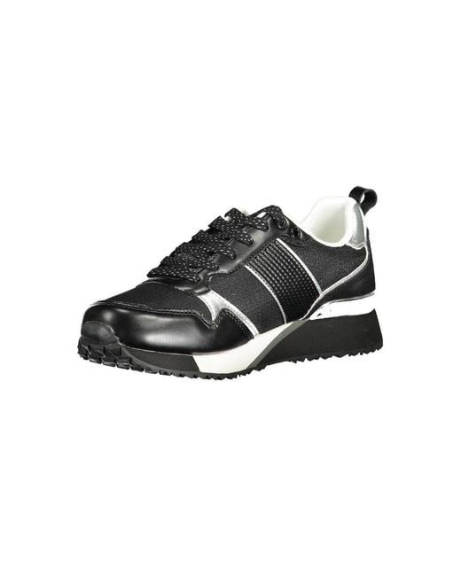 U.S. POLO ASSN. Black White Eco Suede Sneaker