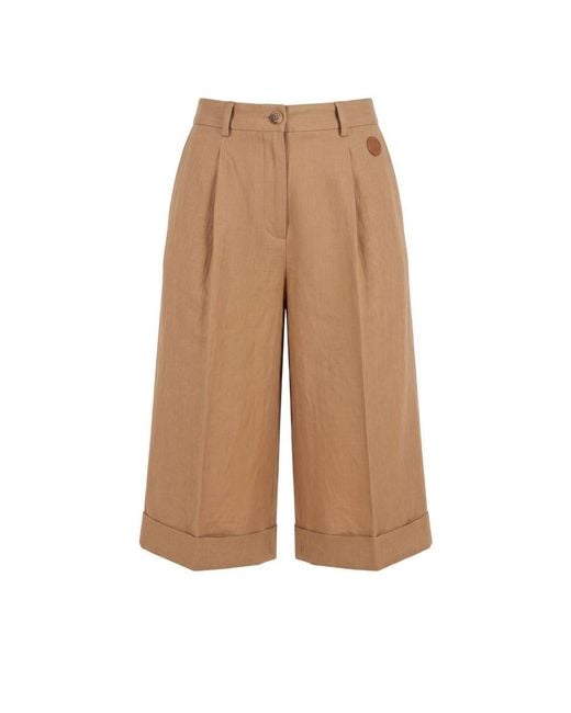 Trussardi Natural Beige Viscose Shorts