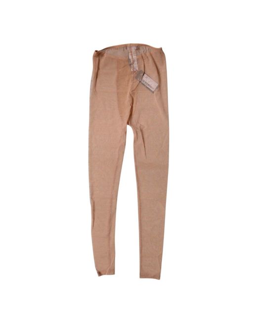 Dolce & Gabbana Natural Nude Beige Logo Lace Lingerie Pants Underwear