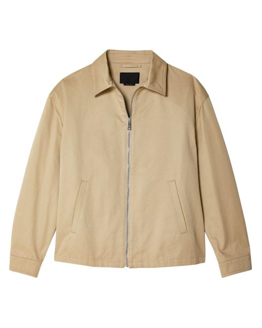 Prada Natural Zip-up Cotton Shirt Jacket for men