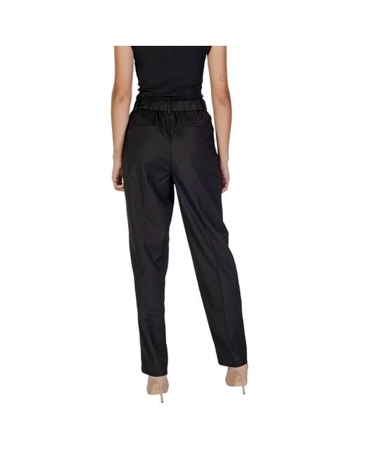 VILA CLOTHES Black Polyester Jeans & Pant