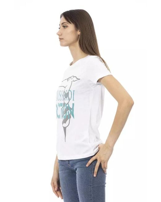 TRUSSARDI ACTION White Cotton Tops & T