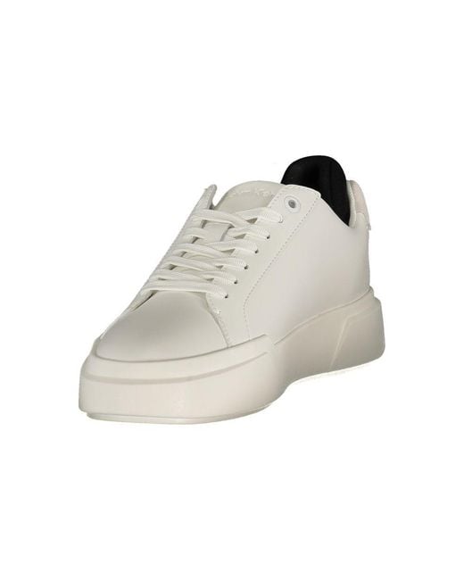 Calvin Klein White Polyester Athletic Sneakers