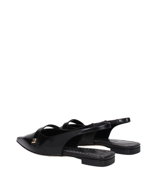 Max Mara Black Leather Sandal