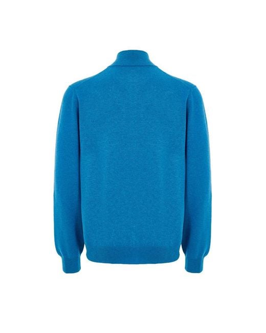 Gran Sasso Blue Wool Turtleneck for men
