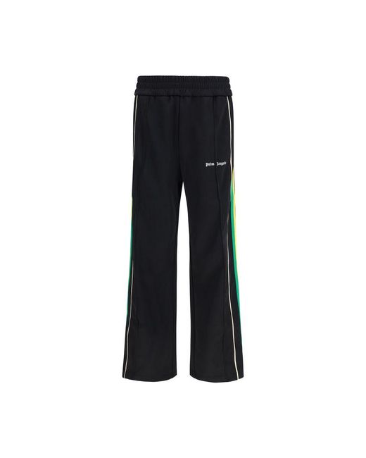 Palm Angels Black Polyester Athletic Pants for men