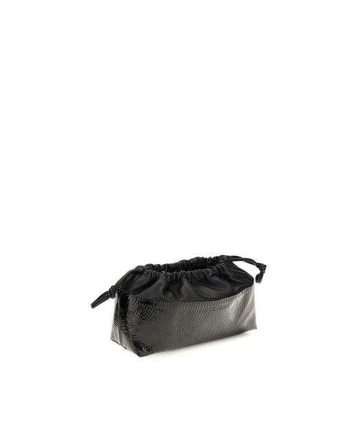 Pierre Hardy Black Calf Leather Bos Taurus Clutch Bag