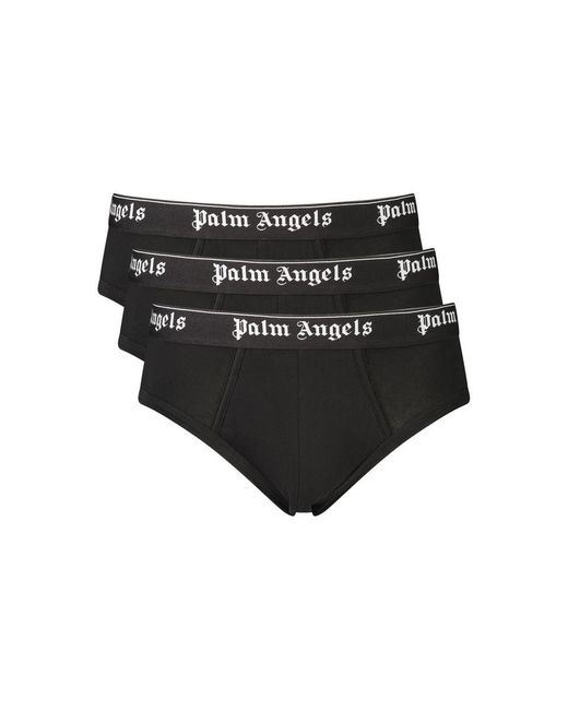 Palm Angels Black Cotton Men's Underwear for men