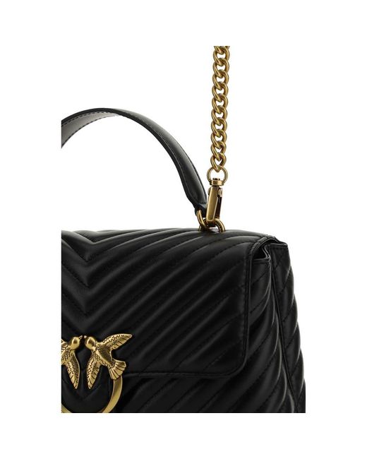 Pinko Black Love Lady Handbag