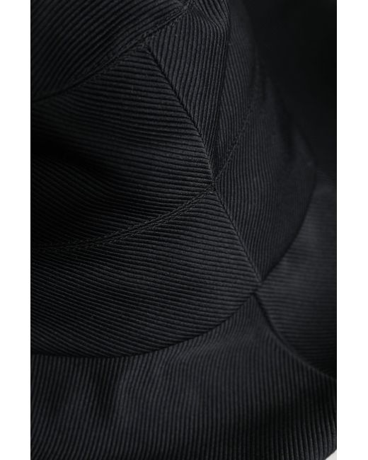 Dolce & Gabbana Black Cotton Wide Brim Fedora Hat for men