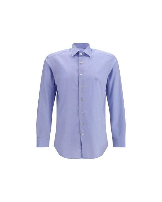 Etro Blue Cotton Dress Shirt for men