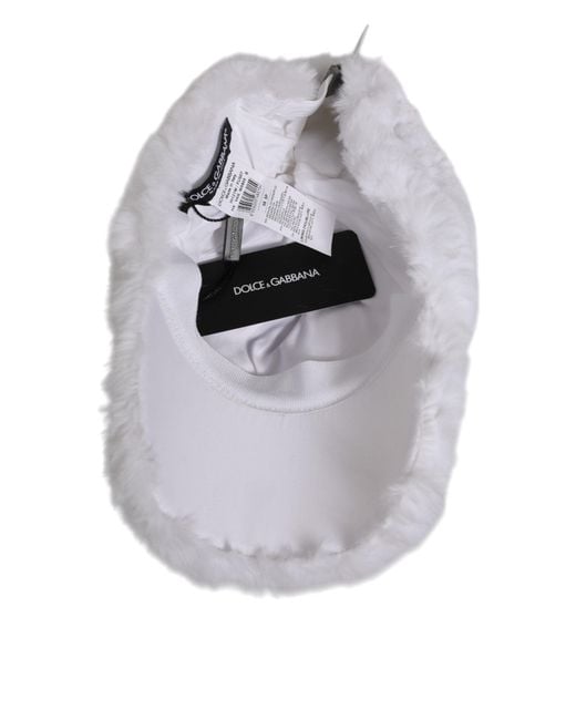 Dolce & Gabbana Gray White Modacrylic Rapper Men Baseball Capello Hat for men