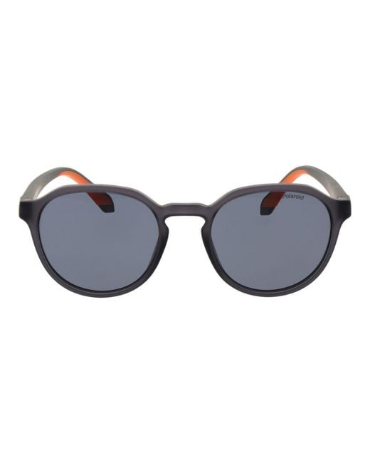 Polaroid Blue Gray Polycarbonate Sunglasses for men
