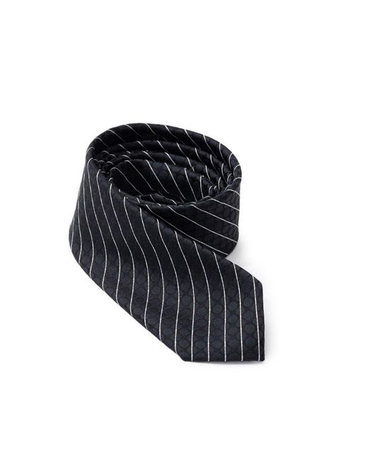Dolce & Gabbana Black Cravatta A Righe for men