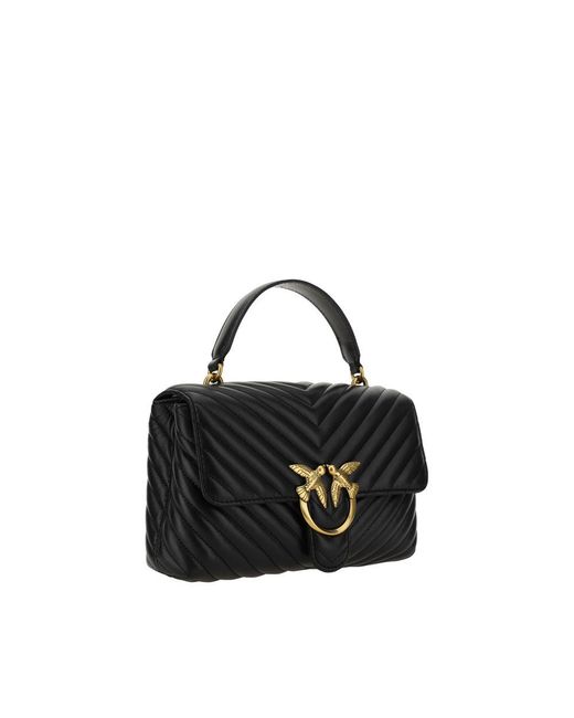 Pinko Black Love Lady Handbag