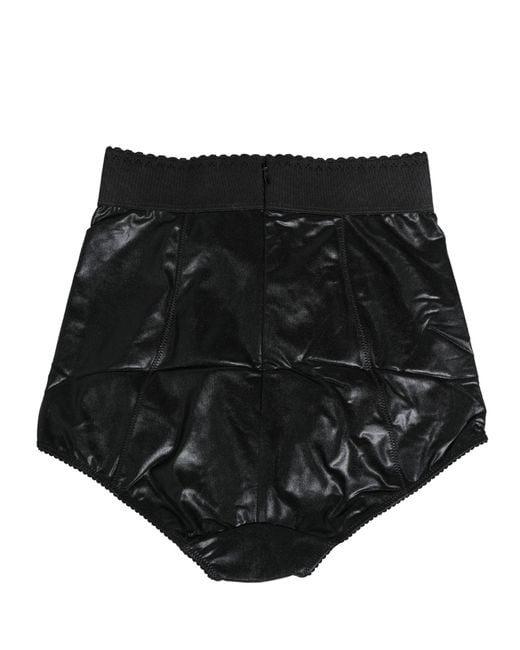 Dolce & Gabbana Black High Waisted Slip Girdle Panty Underwear