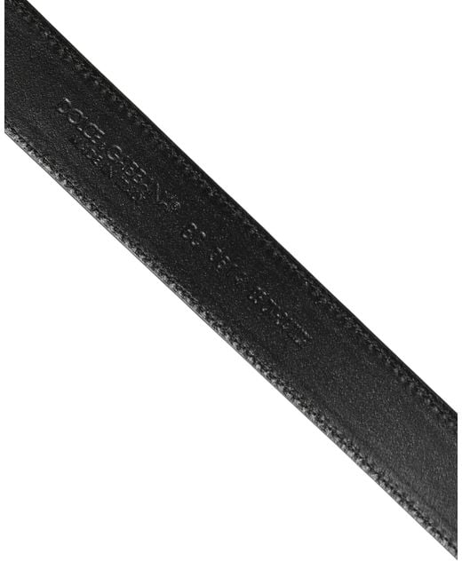Dolce & Gabbana Brown Classic Leather Metal Buckle Belt Calf for men